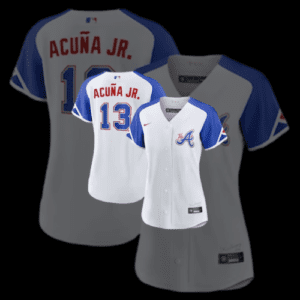 Ronald Acuña Jr. Atlanta Braves Nike Women’s 2023 City Connect Replica Player Jersey – White