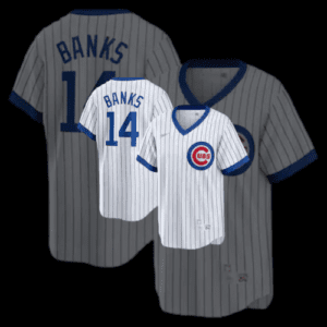 Ernie Banks Chicago Cubs Nike Home Cooperstown Collection Player Jersey – White