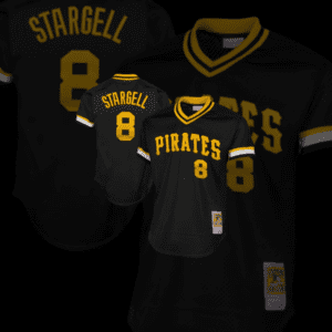 Willie Stargell Pittsburgh Pirates Mitchell & Ness 1982 Authentic Cooperstown Collection Mesh Batting Practice Jersey – Black