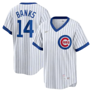 Ernie Banks Chicago Cubs Nike Home Cooperstown Collection Player Jersey – White