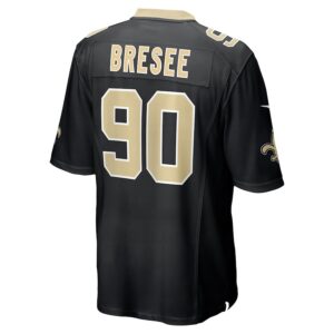 Bryan Bresee New Orleans Saints Nike 2023 NFL Draft First Round Pick Game Jersey – Black