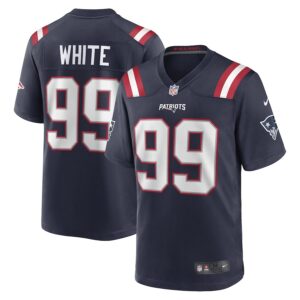 Keion White New England Patriots Nike 2023 NFL Draft Pick Game Jersey – Navy