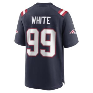 Keion White New England Patriots Nike 2023 NFL Draft Pick Game Jersey – Navy