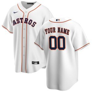 Houston Astros Nike Home Replica Custom Jersey – White