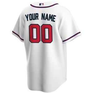 Atlanta Braves Nike Home Replica Custom Jersey – White