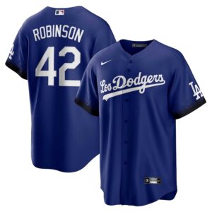 Jackie Robinson Los Angeles Dodgers Nike City Connect Replica Player Jersey – Royal