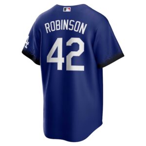 Jackie Robinson Los Angeles Dodgers Nike City Connect Replica Player Jersey – Royal