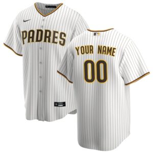 San Diego Padres Nike Home Replica Custom Jersey – White