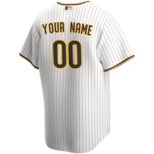 San Diego Padres Nike Home Replica Custom Jersey – White