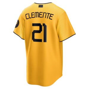 Roberto Clemente Pittsburgh Pirates Nike 2023 City Connect Replica Player Jersey – Gold