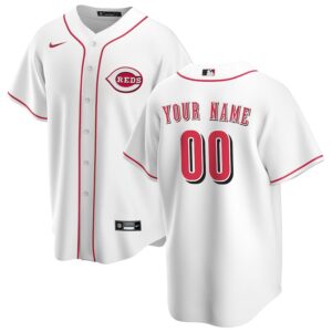 Cincinnati Reds Nike Home Replica Custom Jersey – White