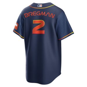 Alex Bregman Houston Astros Nike 2022 City Connect Replica Player Jersey – Navy