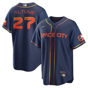 Jose Altuve Houston Astros Nike 2022 City Connect Replica Player Jersey – Navy