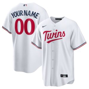 Minnesota Twins Nike Home Replica Custom Jersey – White