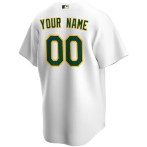 Oakland Athletics Nike Home Replica Custom Jersey – White