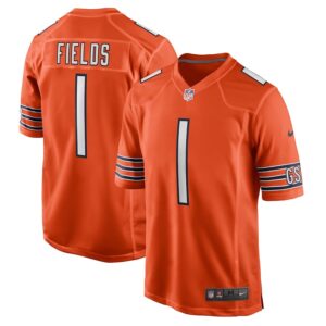 Justin Fields Chicago Bears Nike 2021 NFL Draft First Round Pick Alternate Classic Game Jersey – White