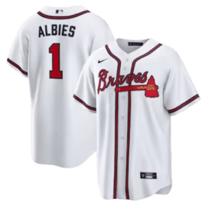 Ozzie Albies Atlanta Braves Nike Home Replica Player Name Jersey – White