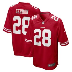 Trey Sermon San Francisco 49ers Nike 2021 NFL Draft Pick Game Jersey – Scarlet