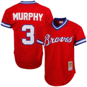 Dale Murphy Atlanta Braves Mitchell & Ness 1980 Authentic Cooperstown Collection Mesh Batting Practice Jersey – Red