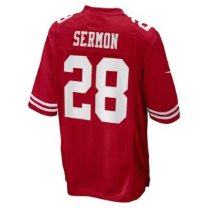 Trey Sermon San Francisco 49ers Nike 2021 NFL Draft Pick Game Jersey – Scarlet