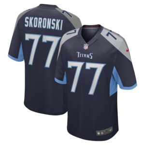 Peter Skoronski Tennessee Titans Nike 2023 NFL Draft First Round Pick Game Jersey – Navy