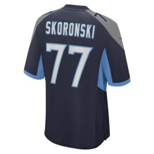 Peter Skoronski Tennessee Titans Nike 2023 NFL Draft First Round Pick Game Jersey – Navy