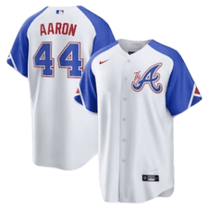 Hank Aaron Atlanta Braves Nike 2023 City Connect Replica Player Jersey – White